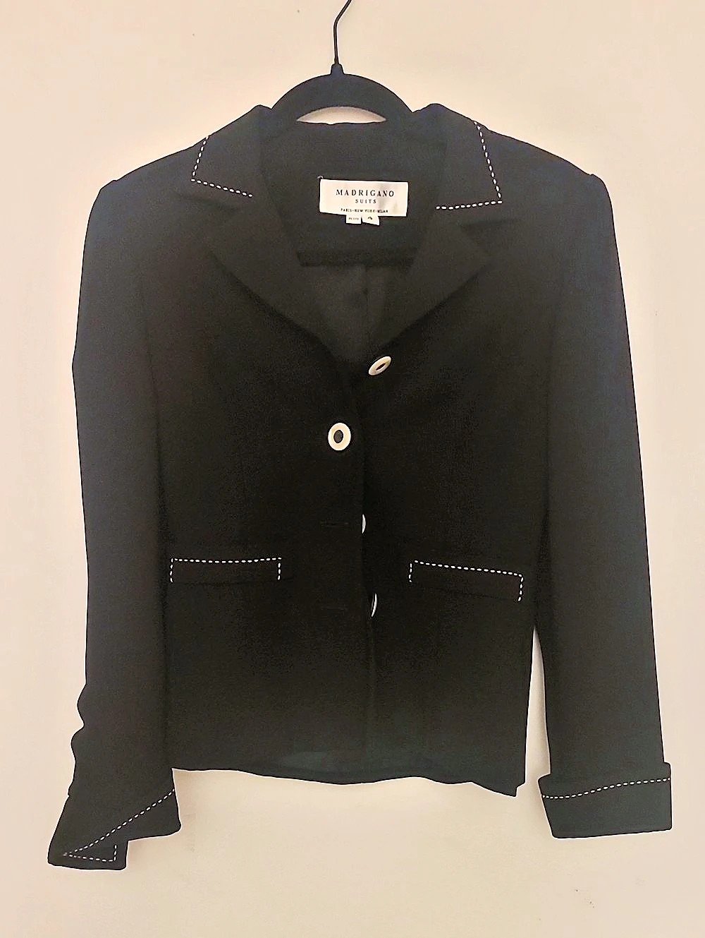 Madrigano Suits Black Blazer Petite 4 Like New